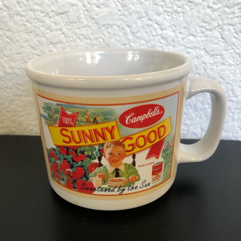Campbell's Soup Coffee‎ Mug Cup With Sunny Good & Tomato On Each Side